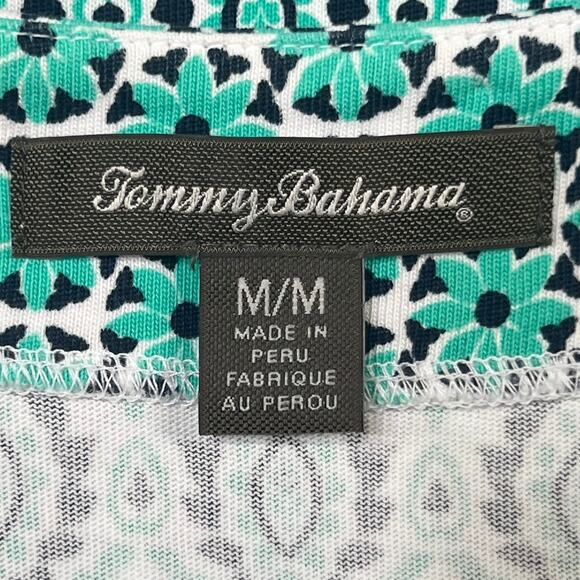 Tommy Bahama Turquoise Sleeveless V-Neck Cotton Knit Activewear Dress Sz Medium - Picture 6 of 8
